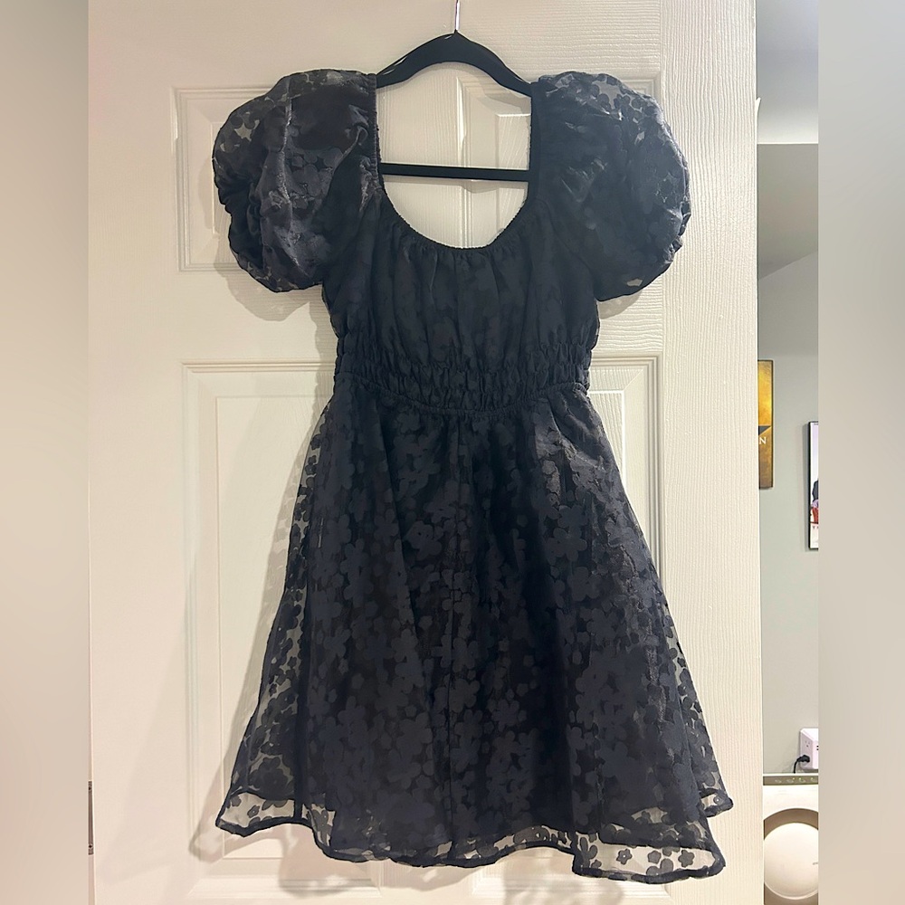 Altar’d State Black Puff Dress